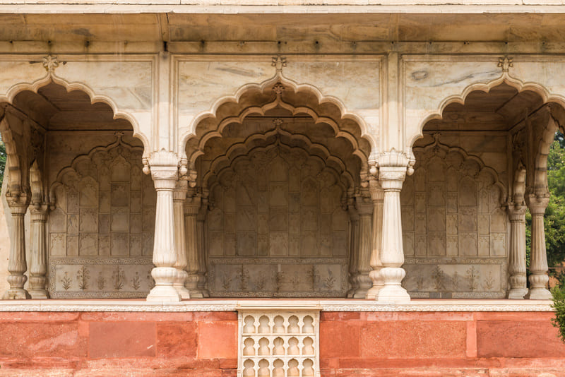 Bhadon Pavilion in Red Fort in Old Delhi